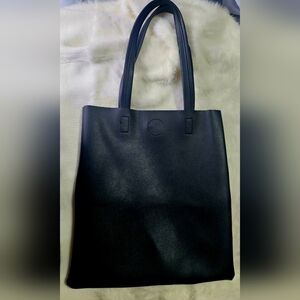 Miniso Classic Black Leather Tote Bag